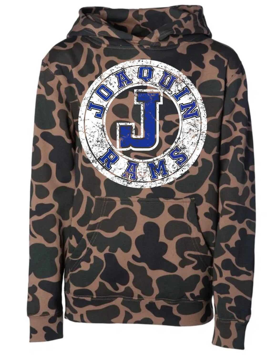 Camo Rams Hoodie Adult