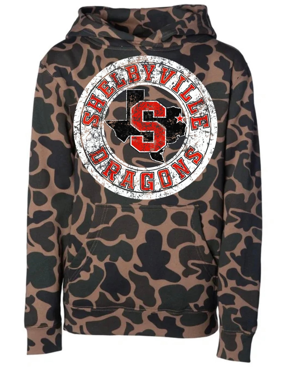 Camo Dragons Hoodie Adult